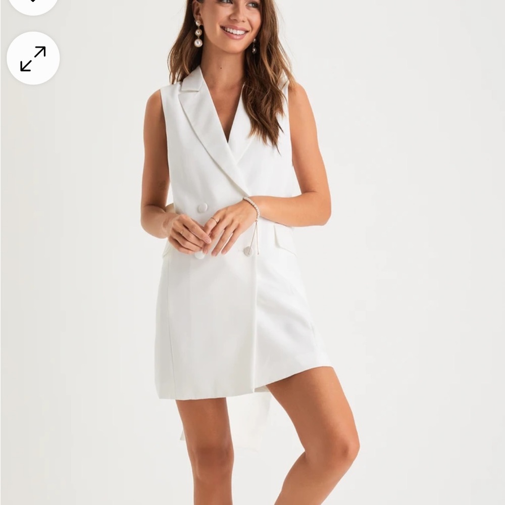 NWT Lulus White Blazer Dress Sz Small